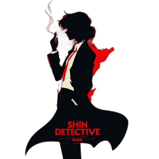 concept art, pixel art, anime, comic book art, red, poster, shows, side-profile transparent PNG cut-out