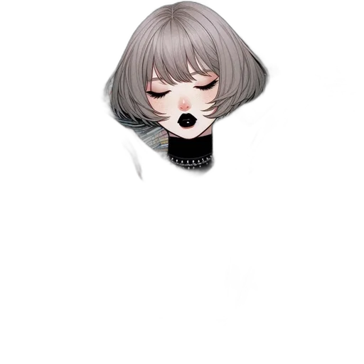 mask, face, hair, creature, pixel art, anime, 3d render, concept art transparent PNG cut-out