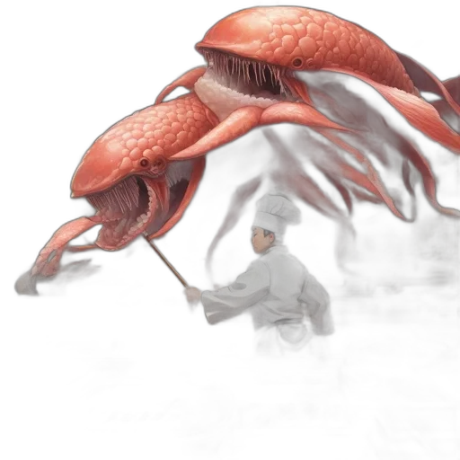 creature, animal, weapon, food, concept art, fantasy art, 3d render, photorealistic transparent PNG cut-out