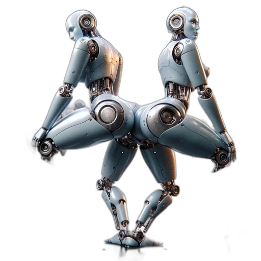 robot, creature, animal, concept art, 3d render, cyberpunk, factory-like, setting transparent PNG cut-out