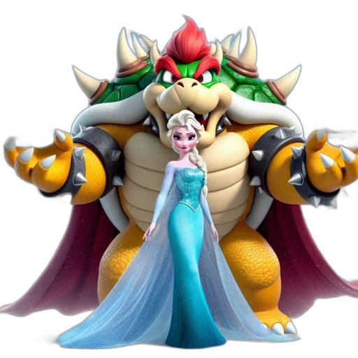 crown, dress, dragon, concept art, 3d render, green-skinned, creature, red transparent PNG cut-out