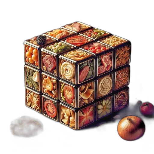 food, jewelry, crown, 3d render, photorealistic, concept art, pixel art, cube transparent PNG cut-out
