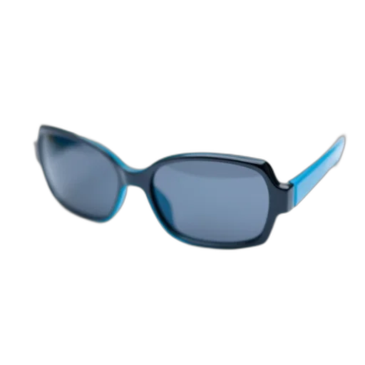 3d render, blue, pair, black, sunglasses, sleek, design, curved transparent PNG cut-out