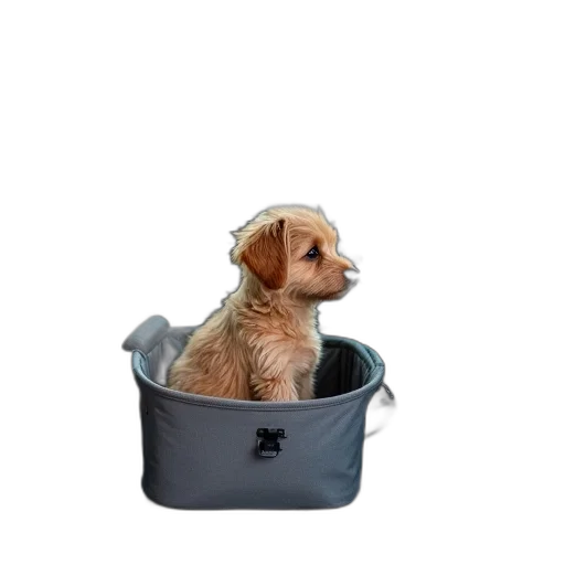 animal, hat, furniture, staff, 3d render, photorealistic, small, dog transparent PNG cut-out