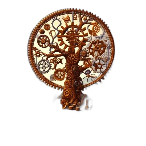 jewelry, tree, staff, furniture, 3d render, concept art, fantasy art, photorealistic transparent PNG cut-out