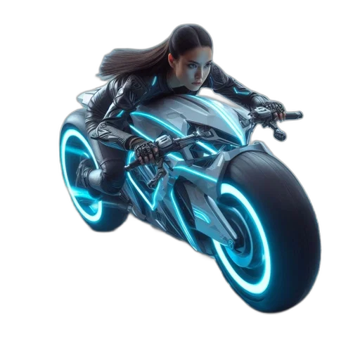 car, robot, weapon, concept art, 3d render, cyberpunk, photorealistic, woman transparent PNG cut-out