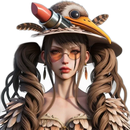 hat, mask, face, crown, fantasy art, concept art, photorealistic, 3d render transparent PNG cut-out