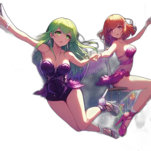 dress, weapon, concept art, vaporwave, anime, fantasy art, neon lights, outer space transparent PNG cut-out