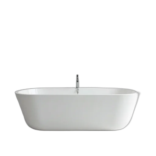crown, 3d render, photorealistic, sleek, modern, white, bathtub, smooth transparent PNG cut-out