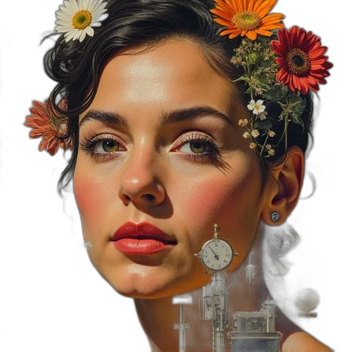 jewelry, face, crown, flower transparent PNG cut-out