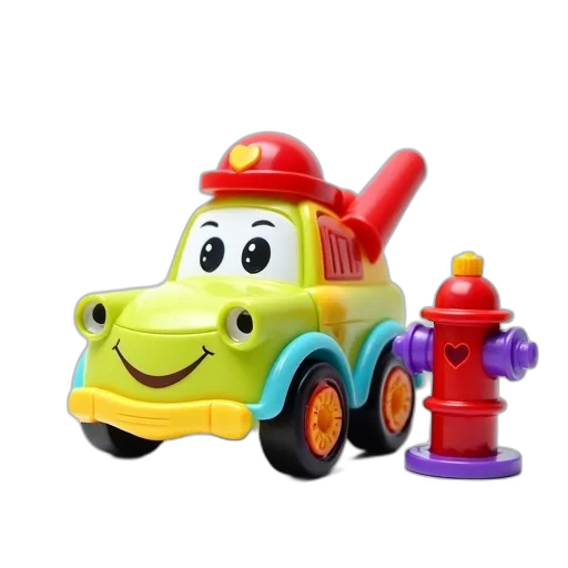 car, robot, hat, weapon, 3d render, concept art, photorealistic, colorful transparent PNG cut-out