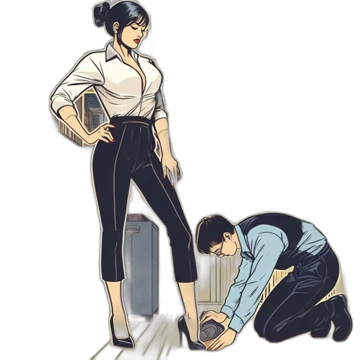 concept art, comic book art, watercolor, anime, monochrome, blue, dark, cluttered transparent PNG cut-out