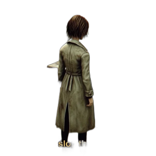 jacket, staff, dress, hair, concept art, pixel art, 3d render, photorealistic transparent PNG cut-out