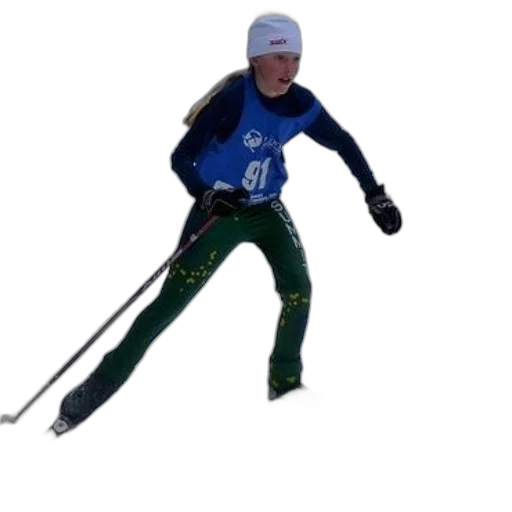 staff, photorealistic, young, skier, wearing, blue, bib, number transparent PNG cut-out