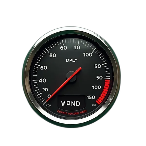 car, silver, analog, speedometer, red, needle, displayed, green transparent PNG cut-out