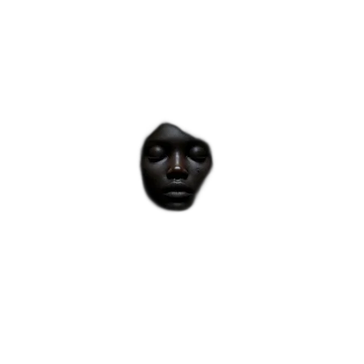 mask, face, jewelry, creature, 3d render, photorealistic, pixel art, dark transparent PNG cut-out