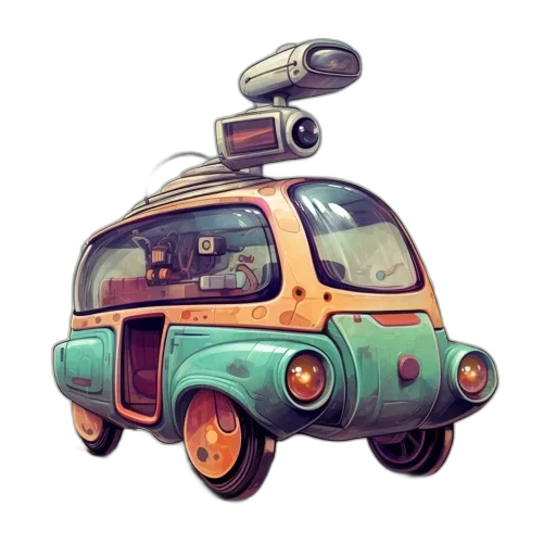 car, robot, animal, weapon, concept art, 3d render, fantasy art, watercolor transparent PNG cut-out