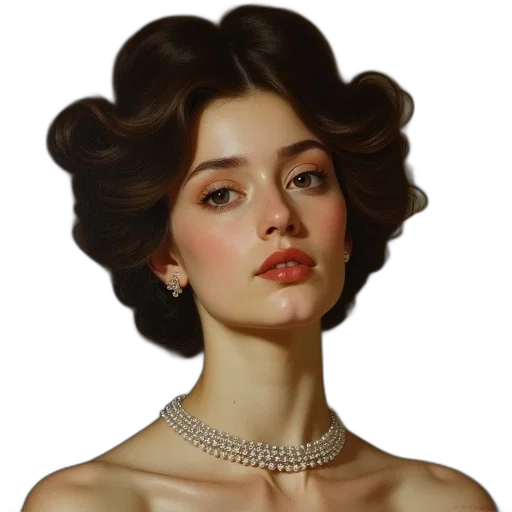 jewelry, crown, face, dress, photorealistic, oil painting, fantasy art, concept art transparent PNG cut-out