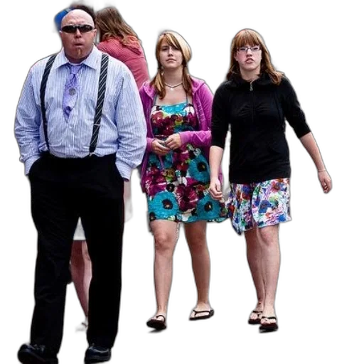 dress, staff, umbrella, city street, man, suspenders, walks, two transparent PNG cut-out