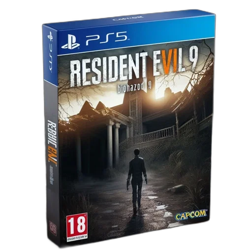 ps5, box, art, shows, man, before, haunted, mansion transparent PNG cut-out