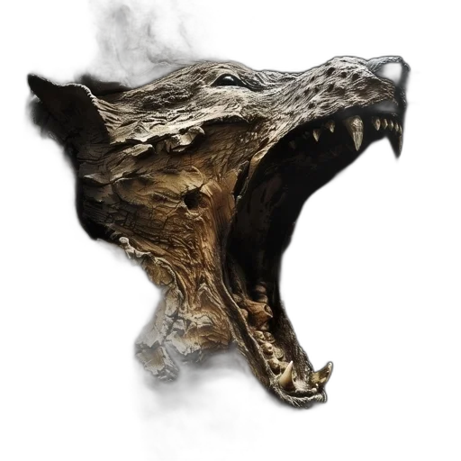 dragon, mask, creature, animal, concept art, 3d render, photorealistic, fantasy art transparent PNG cut-out