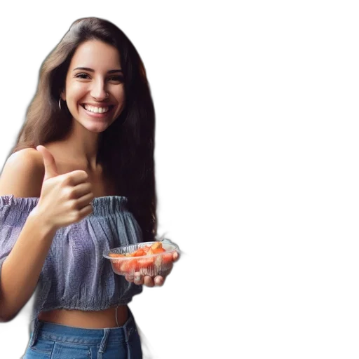 food, hair, jewelry, dress, photorealistic, 3d render, pastel, young transparent PNG cut-out