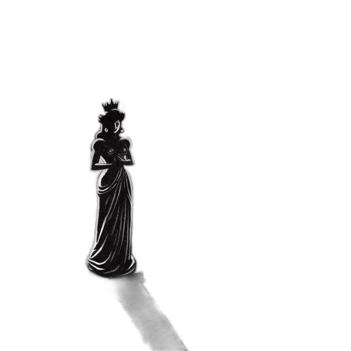 crown, dress, jewelry, staff, 3d render, concept art, photorealistic, fantasy art transparent PNG cut-out