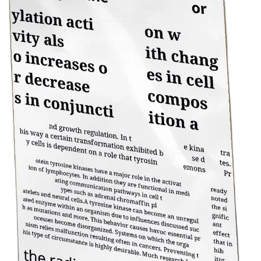 weapon, scientific, text, discussing, role, tyrosine, kinases, cell transparent PNG cut-out