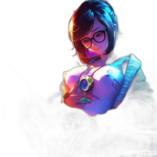 face, weapon, staff, robot, concept art, anime, fantasy art, photorealistic transparent PNG cut-out