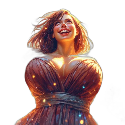 dress, face, crown, creature, concept art, fantasy art, comic book art, photorealistic transparent PNG cut-out