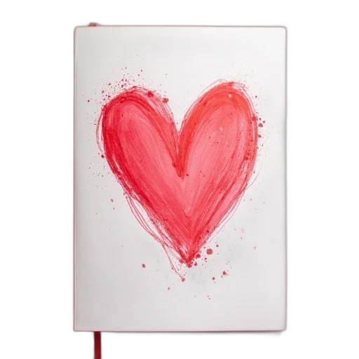 watercolor, photorealistic, red, notebook transparent PNG cut-out