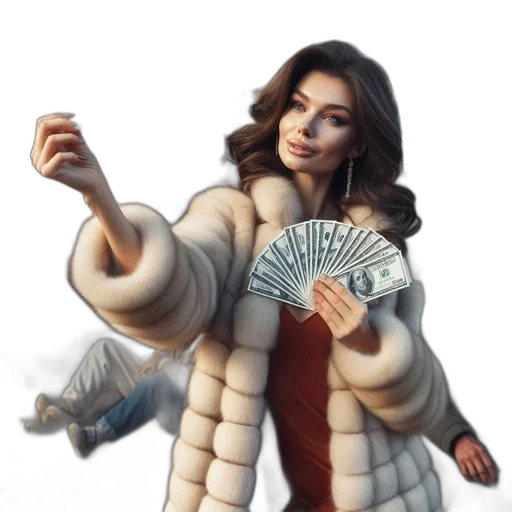 jacket, weapon, staff, concept art, fantasy art, 3d render, photorealistic, woman transparent PNG cut-out