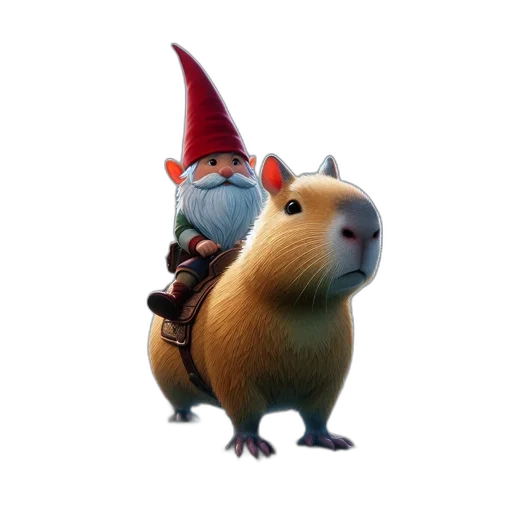 hat, animal, creature, staff, concept art, 3d render, fantasy art, photorealistic transparent PNG cut-out