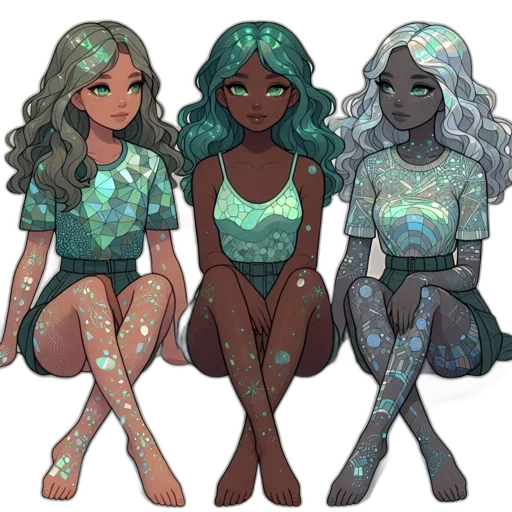dress, pixel art, concept art, fantasy art, vaporwave, outer space, pastel, green transparent PNG cut-out