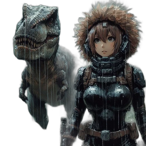 creature, dragon, jacket, animal, concept art, 3d render, fantasy art, comic book art transparent PNG cut-out