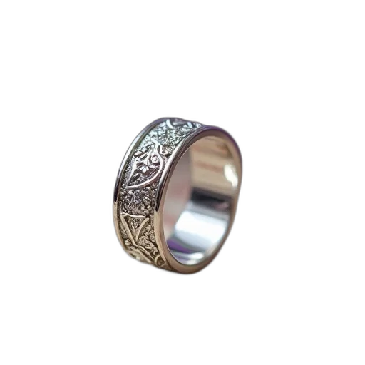 jewelry, crown, 3d render, silver, ring, intricate, designs, placed transparent PNG cut-out