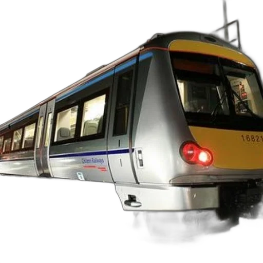 3d render, photorealistic, concept art, sleek, modern, train, words, caledonian transparent PNG cut-out