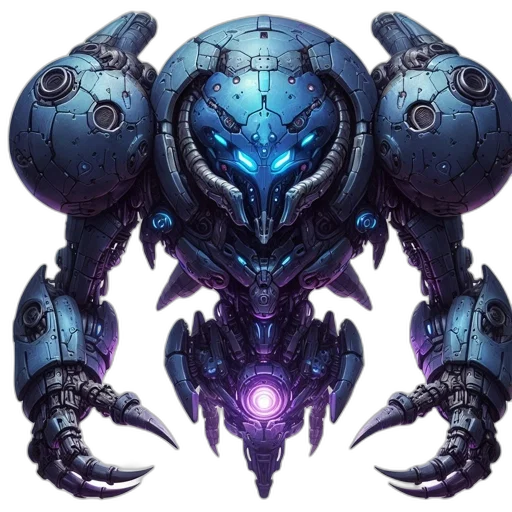 robot, weapon, dragon, creature, concept art, fantasy art, cyberpunk, pixel art transparent PNG cut-out