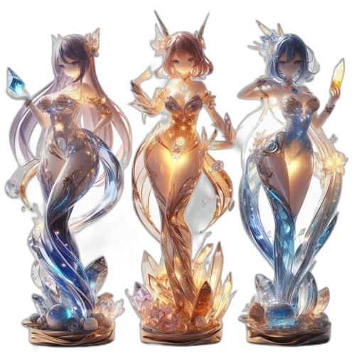 concept art, fantasy art, anime, 3d render, fire, pastel, three, female transparent PNG cut-out