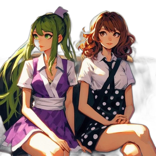 dress, staff, anime, concept art, pixel art, watercolor, fire, green transparent PNG cut-out