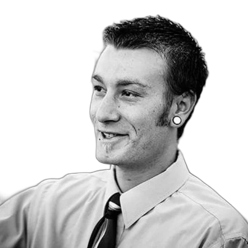 staff, face, photorealistic, cartoon, 3d render, young, man, short transparent PNG cut-out