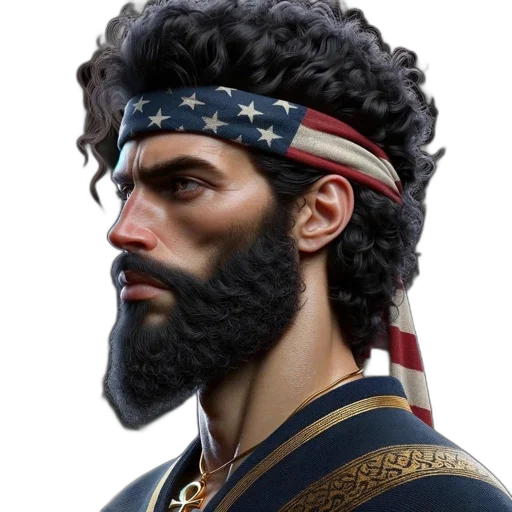 face, crown, staff, photorealistic, concept art, fantasy art, 3d render, bearded transparent PNG cut-out