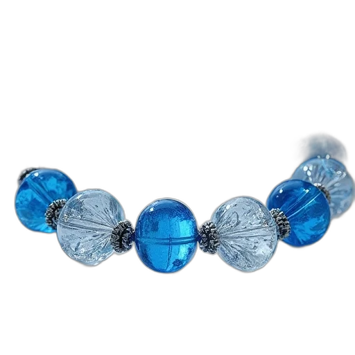 jewelry, crown, blue, white, chryst, glass, bracelet, silver transparent PNG cut-out