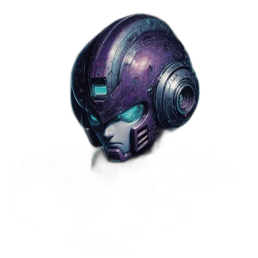 robot, mask, weapon, creature, concept art, cyberpunk, fantasy art, watercolor transparent PNG cut-out