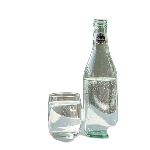 bottle, 3d render, photorealistic, water, bottles, mineral, table transparent PNG cut-out