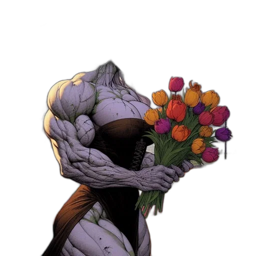 flower, crown, creature, mask, concept art, pixel art, comic book art, fantasy art transparent PNG cut-out
