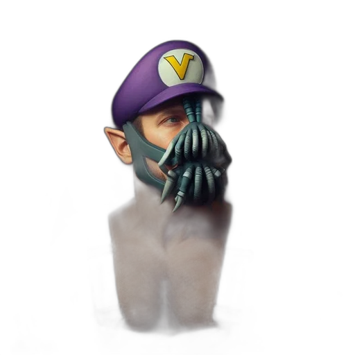 mask, hat, face, creature, concept art, 3d render, pixel art, fantasy art transparent PNG cut-out