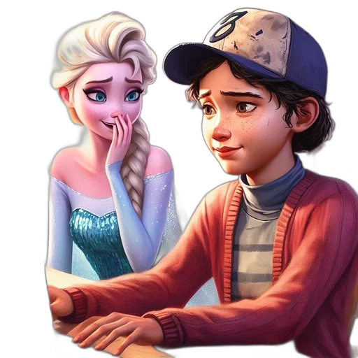 face, concept art, fantasy art, cartoon, comic book art, snow, underwater, fire transparent PNG cut-out