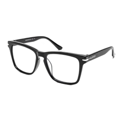 monochrome, pair, black-framed, glasses, silver, hinge, temple, tips transparent PNG cut-out