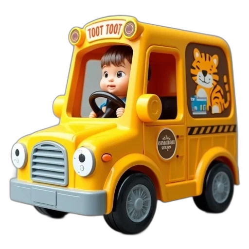 car, 3d render, concept art, cartoon, photorealistic, city street, child, toy transparent PNG cut-out